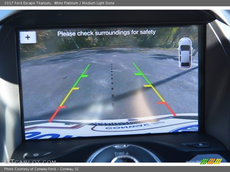 White Platinum / Medium Light Stone 2017 Ford Escape Titanium