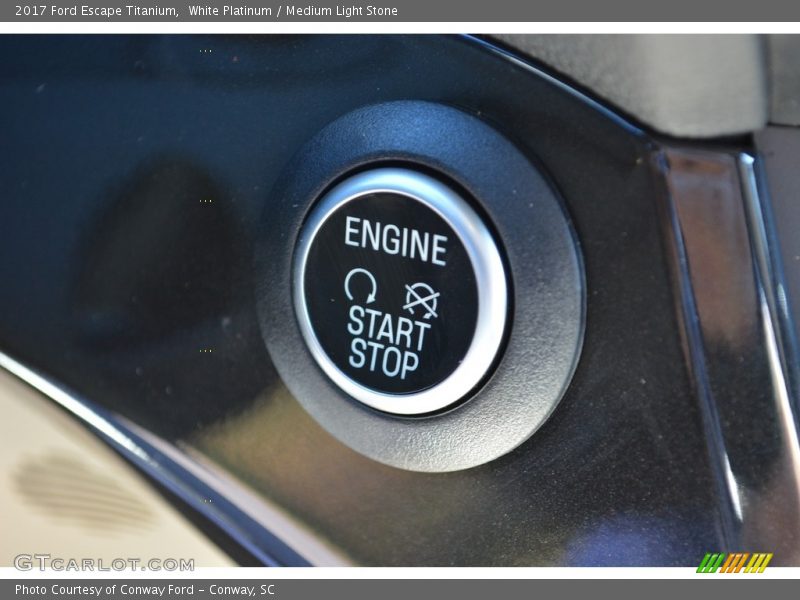 White Platinum / Medium Light Stone 2017 Ford Escape Titanium