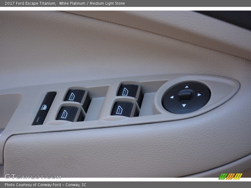 White Platinum / Medium Light Stone 2017 Ford Escape Titanium