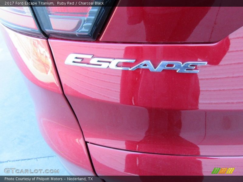 Ruby Red / Charcoal Black 2017 Ford Escape Titanium