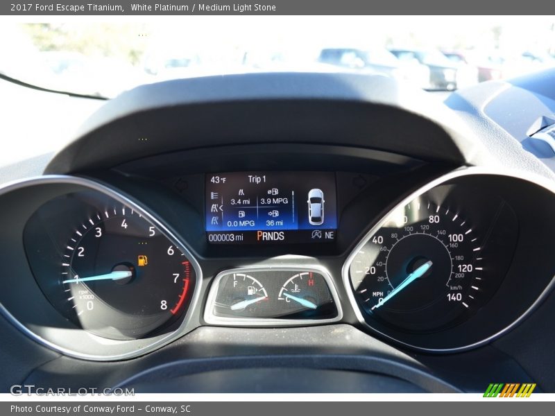White Platinum / Medium Light Stone 2017 Ford Escape Titanium