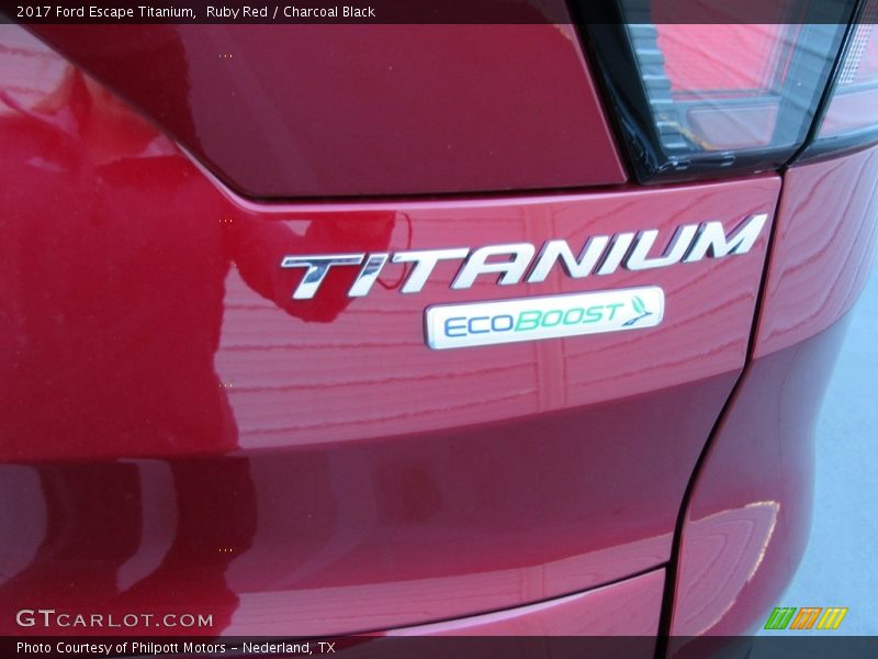 Ruby Red / Charcoal Black 2017 Ford Escape Titanium