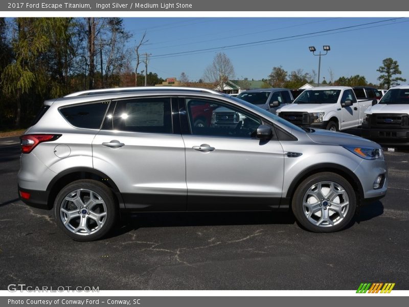 Ingot Silver / Medium Light Stone 2017 Ford Escape Titanium