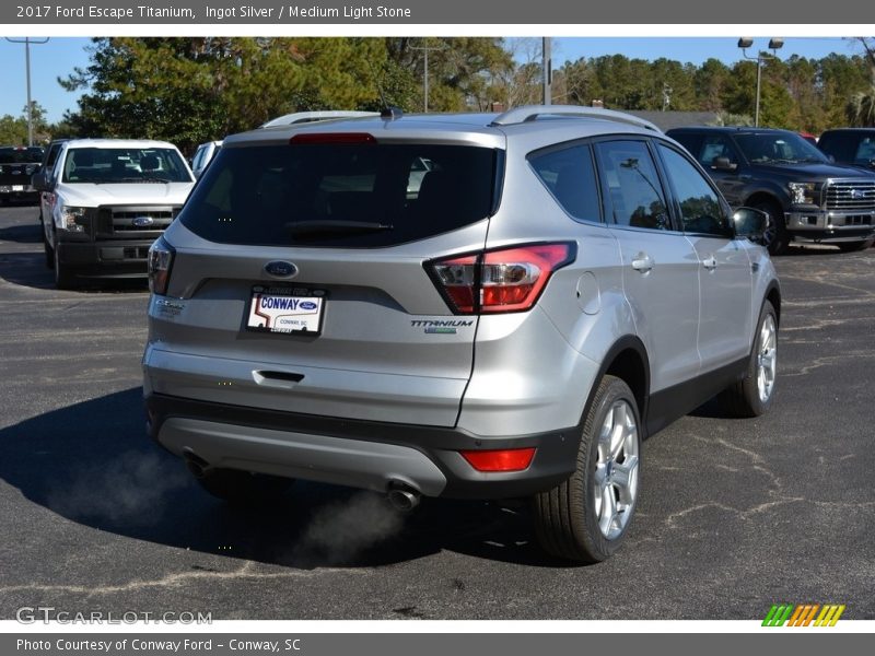Ingot Silver / Medium Light Stone 2017 Ford Escape Titanium