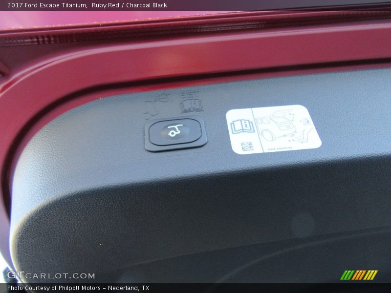 Ruby Red / Charcoal Black 2017 Ford Escape Titanium