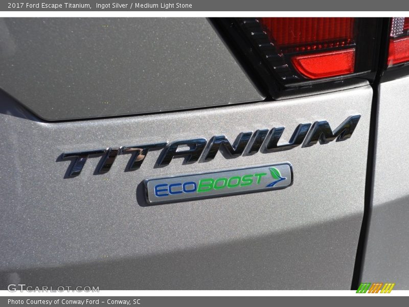 Ingot Silver / Medium Light Stone 2017 Ford Escape Titanium