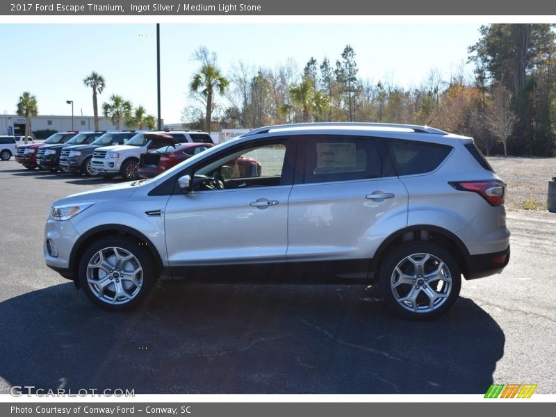 Ingot Silver / Medium Light Stone 2017 Ford Escape Titanium