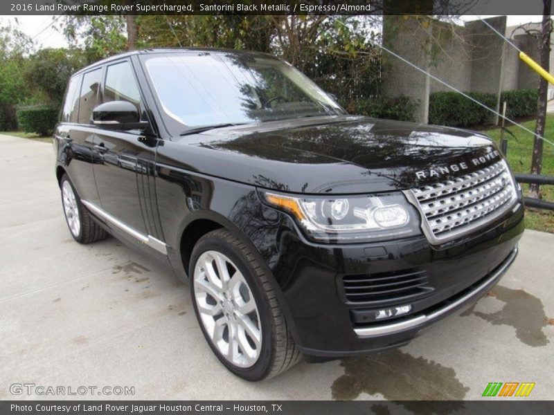 Santorini Black Metallic / Espresso/Almond 2016 Land Rover Range Rover Supercharged