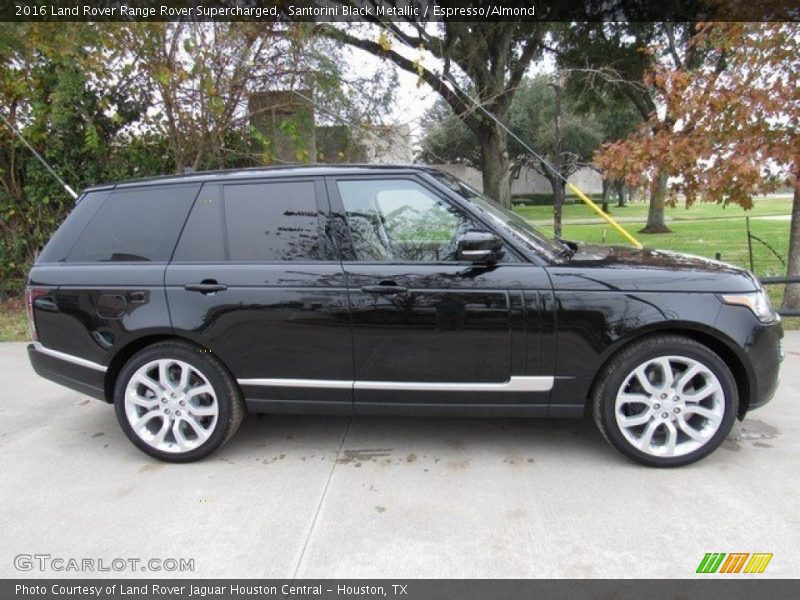 Santorini Black Metallic / Espresso/Almond 2016 Land Rover Range Rover Supercharged