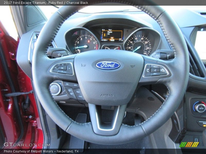 Ruby Red / Charcoal Black 2017 Ford Escape Titanium