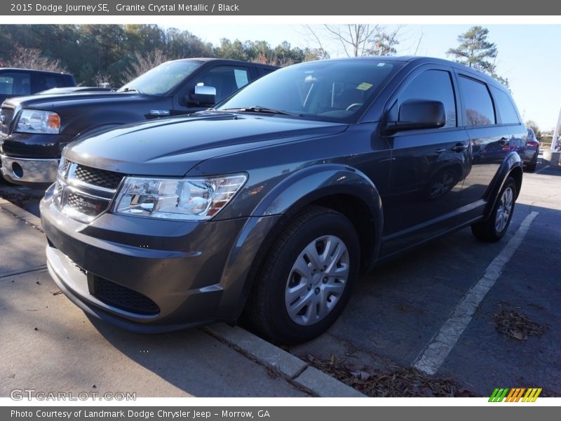 Granite Crystal Metallic / Black 2015 Dodge Journey SE