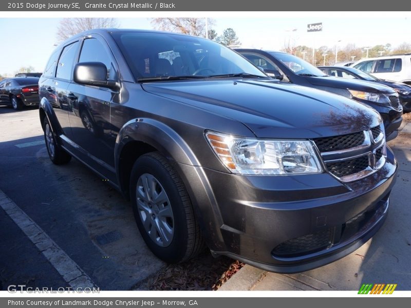 Granite Crystal Metallic / Black 2015 Dodge Journey SE