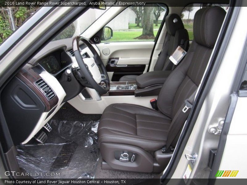 Aruba Metallic / Espresso/Ivory 2016 Land Rover Range Rover Supercharged