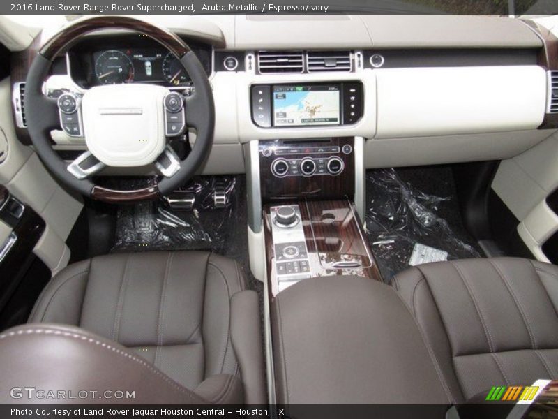 Aruba Metallic / Espresso/Ivory 2016 Land Rover Range Rover Supercharged