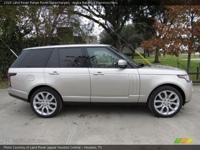Aruba Metallic / Espresso/Ivory 2016 Land Rover Range Rover Supercharged