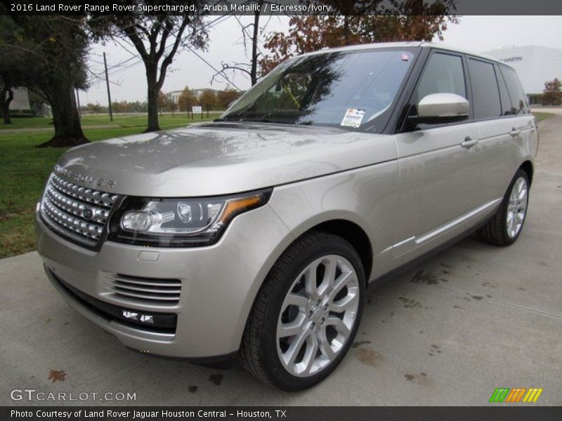 Aruba Metallic / Espresso/Ivory 2016 Land Rover Range Rover Supercharged
