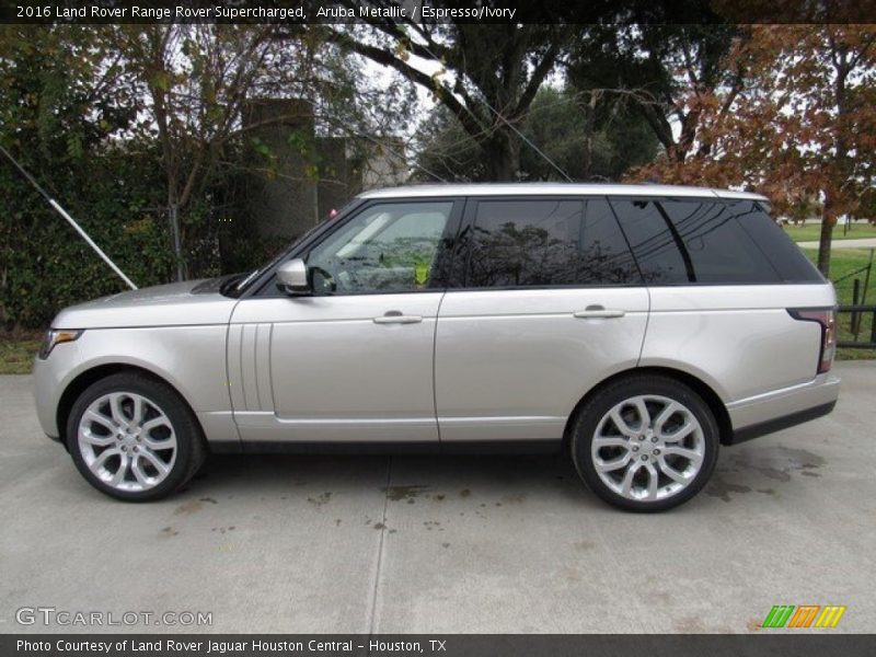Aruba Metallic / Espresso/Ivory 2016 Land Rover Range Rover Supercharged