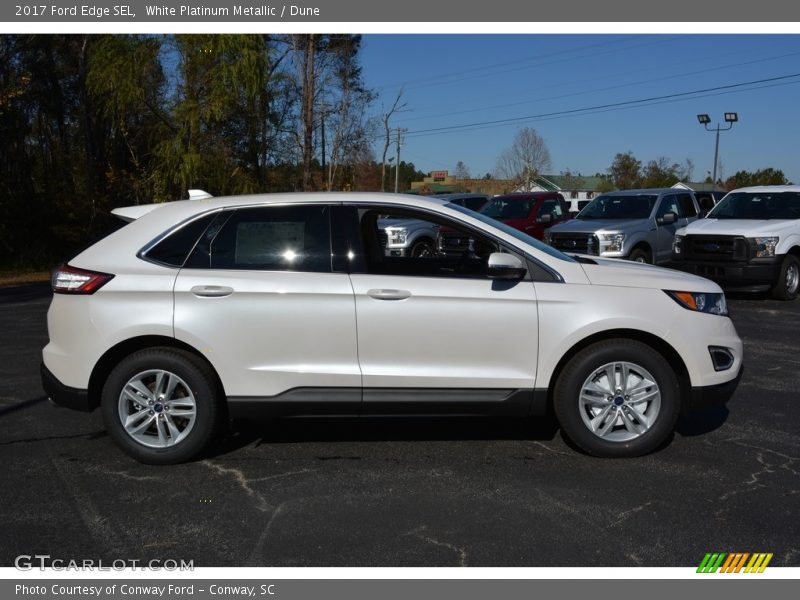 White Platinum Metallic / Dune 2017 Ford Edge SEL