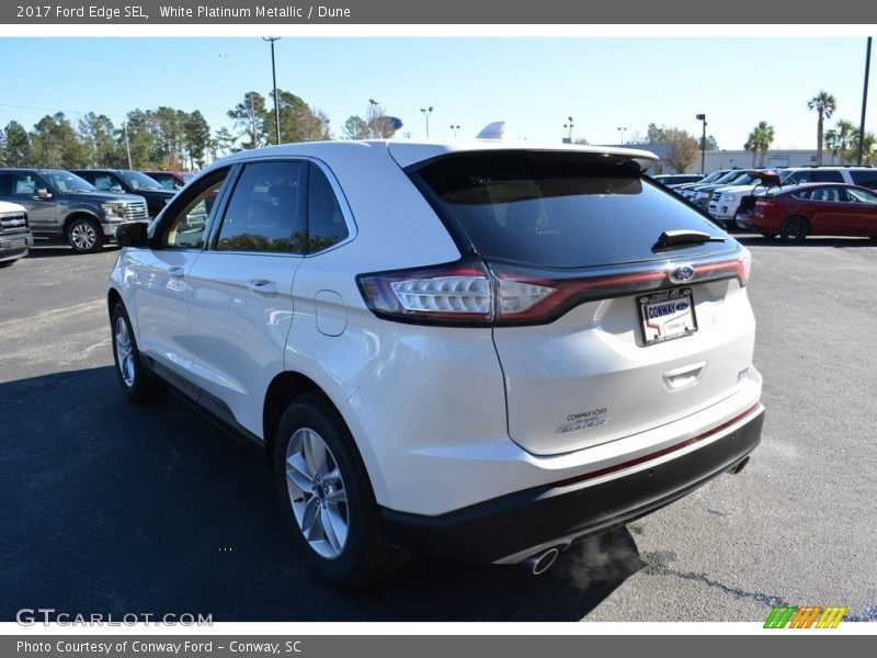 White Platinum Metallic / Dune 2017 Ford Edge SEL