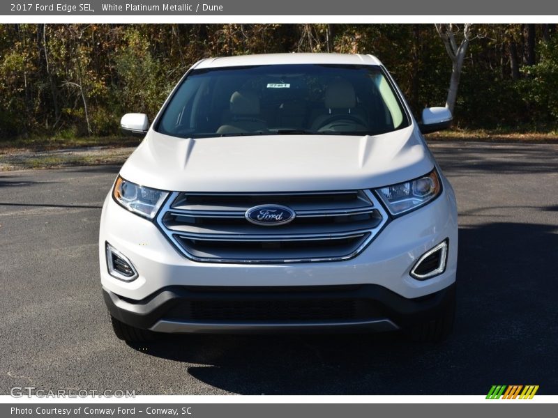White Platinum Metallic / Dune 2017 Ford Edge SEL