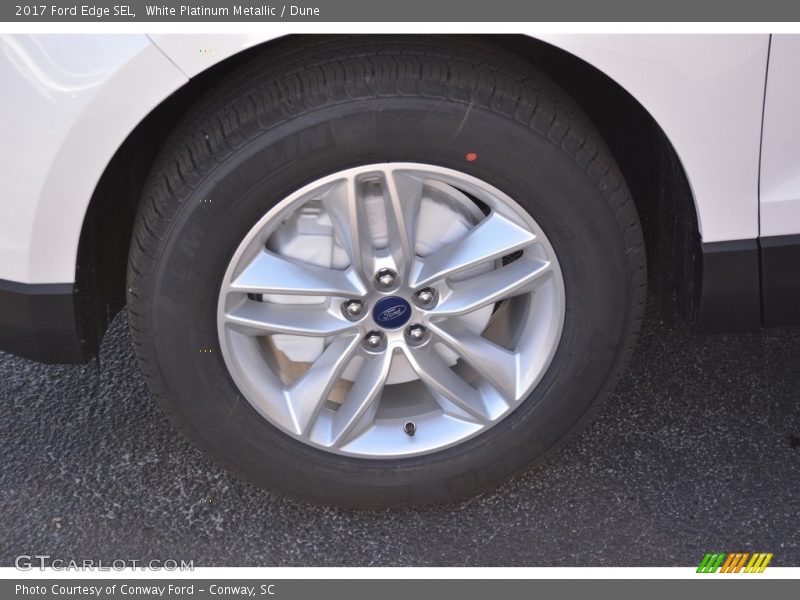 White Platinum Metallic / Dune 2017 Ford Edge SEL