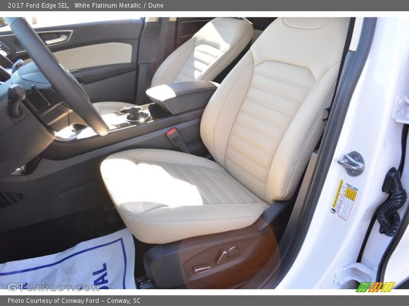 White Platinum Metallic / Dune 2017 Ford Edge SEL