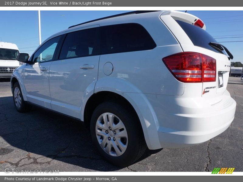 Vice White / Black/Light Frost Beige 2017 Dodge Journey SE