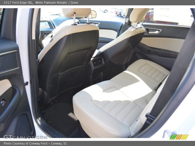 White Platinum Metallic / Dune 2017 Ford Edge SEL