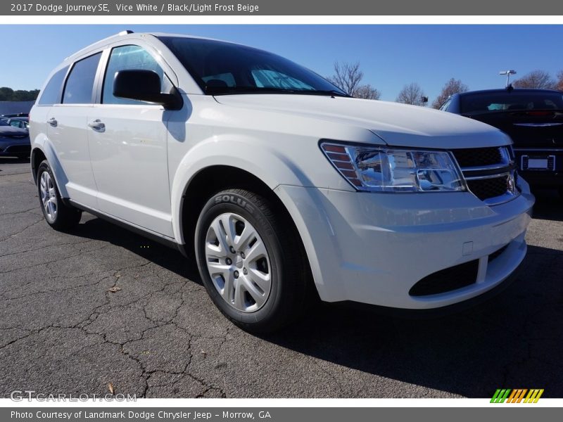 Vice White / Black/Light Frost Beige 2017 Dodge Journey SE