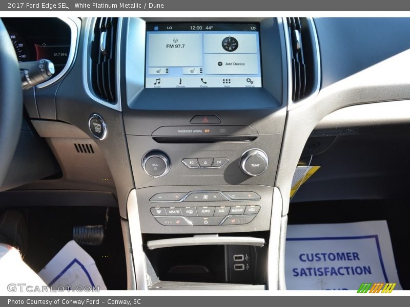 White Platinum Metallic / Dune 2017 Ford Edge SEL