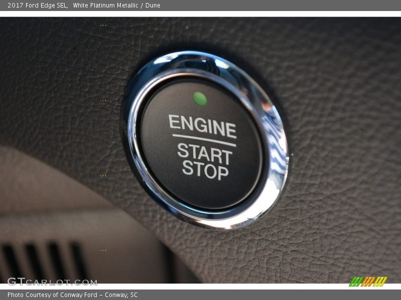White Platinum Metallic / Dune 2017 Ford Edge SEL