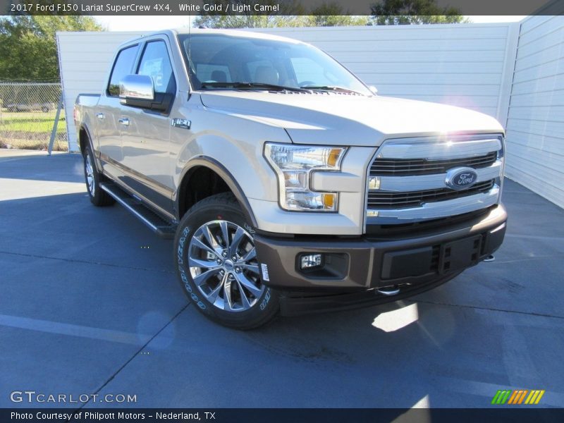 White Gold / Light Camel 2017 Ford F150 Lariat SuperCrew 4X4