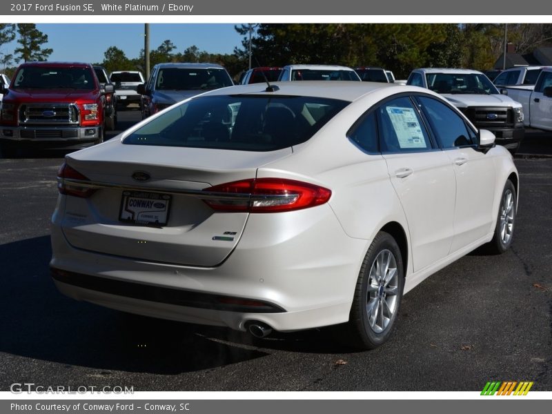 White Platinum / Ebony 2017 Ford Fusion SE