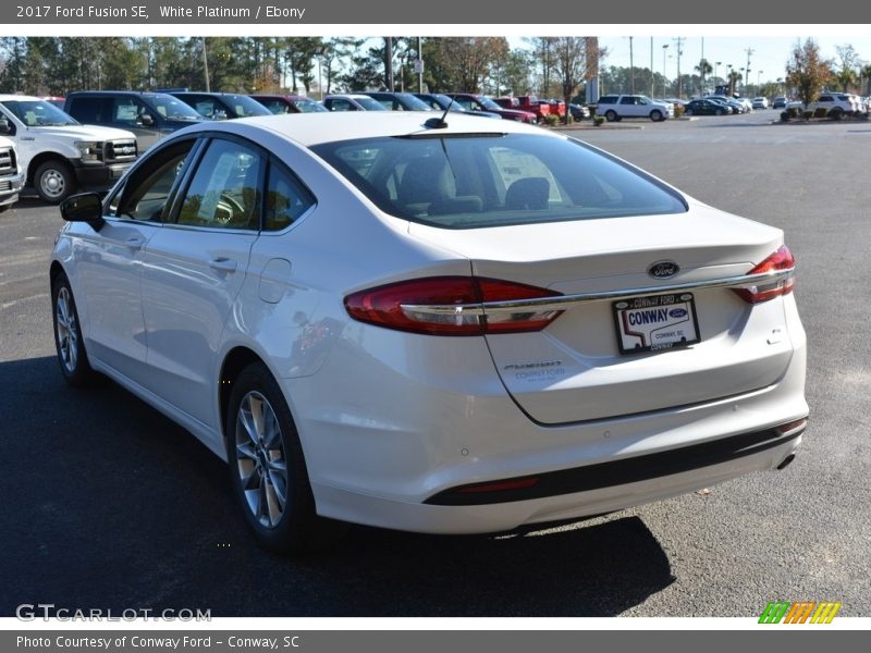 White Platinum / Ebony 2017 Ford Fusion SE