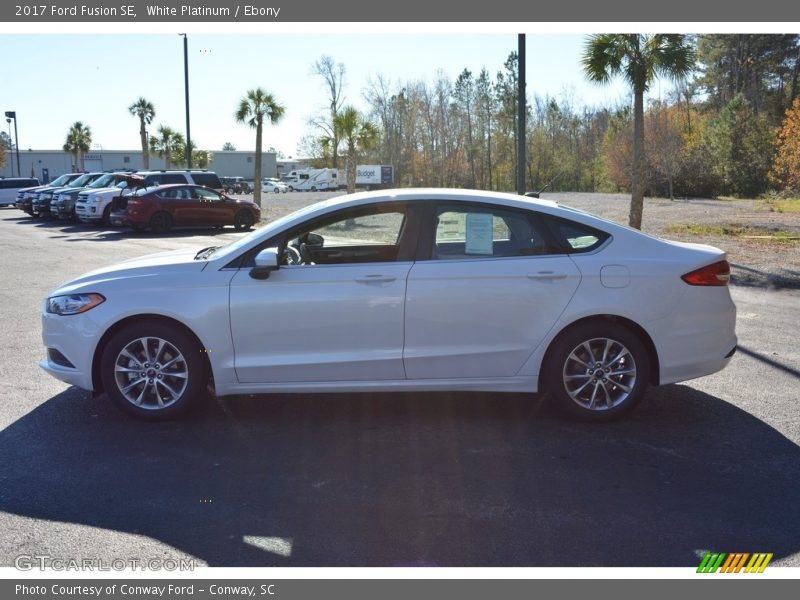 White Platinum / Ebony 2017 Ford Fusion SE