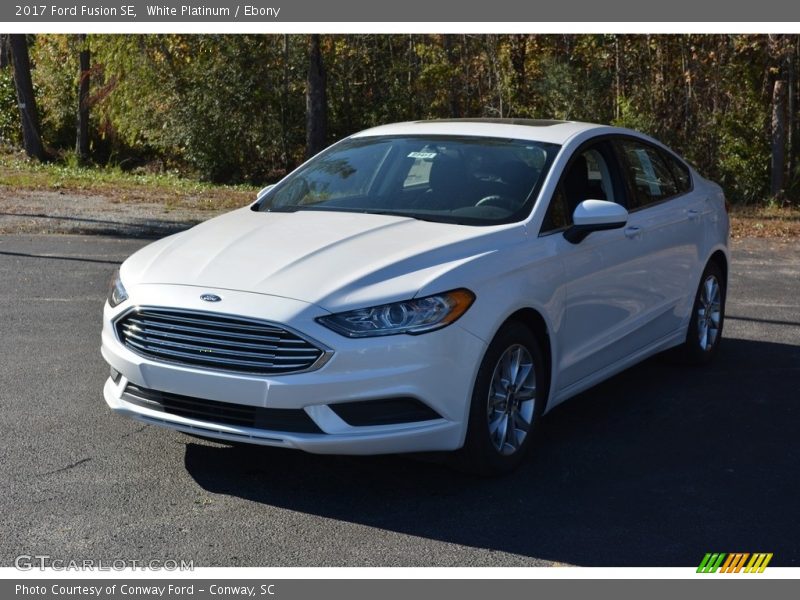 White Platinum / Ebony 2017 Ford Fusion SE