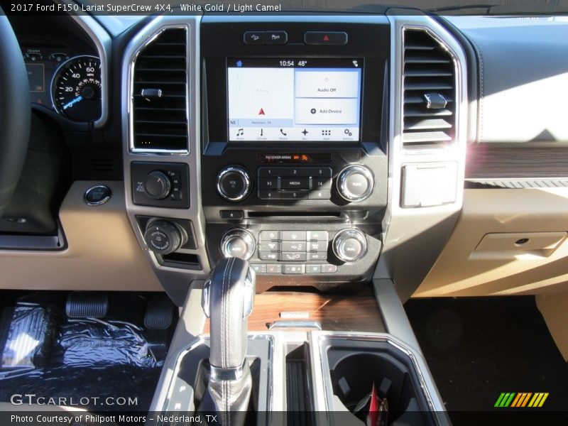 White Gold / Light Camel 2017 Ford F150 Lariat SuperCrew 4X4