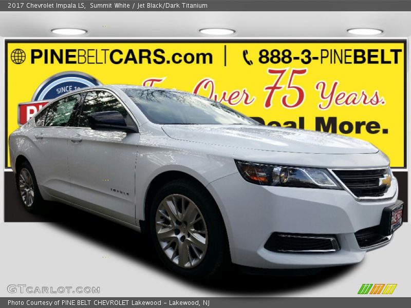 Summit White / Jet Black/Dark Titanium 2017 Chevrolet Impala LS