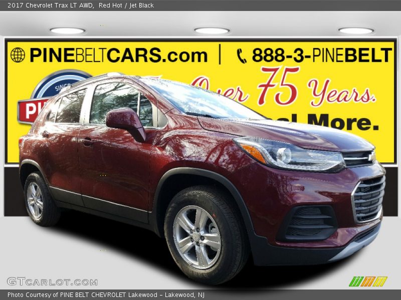 Red Hot / Jet Black 2017 Chevrolet Trax LT AWD