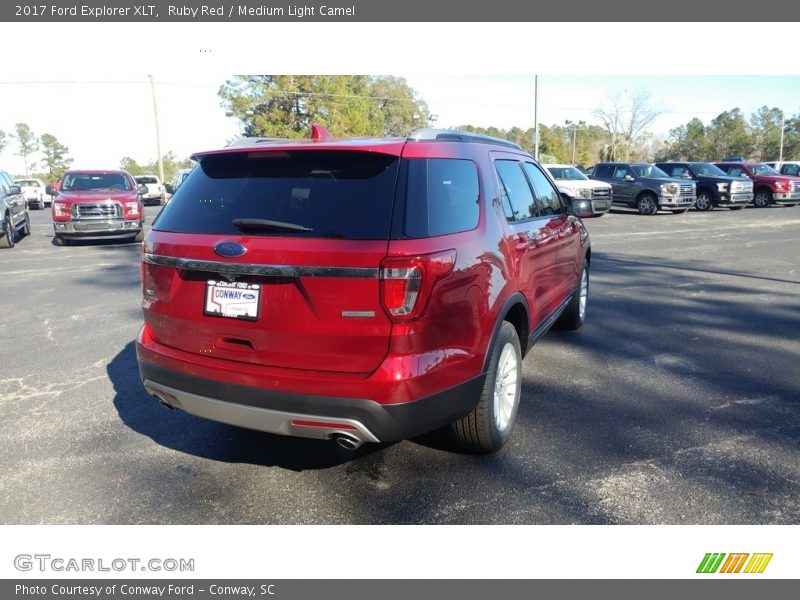 Ruby Red / Medium Light Camel 2017 Ford Explorer XLT