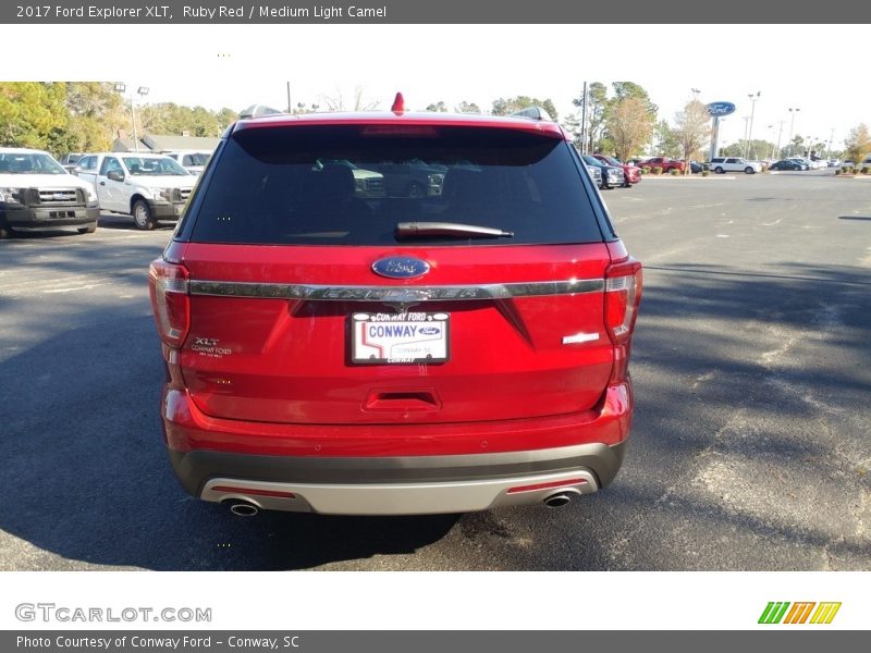 Ruby Red / Medium Light Camel 2017 Ford Explorer XLT