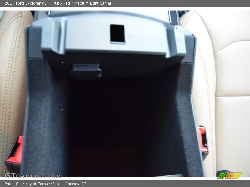Ruby Red / Medium Light Camel 2017 Ford Explorer XLT