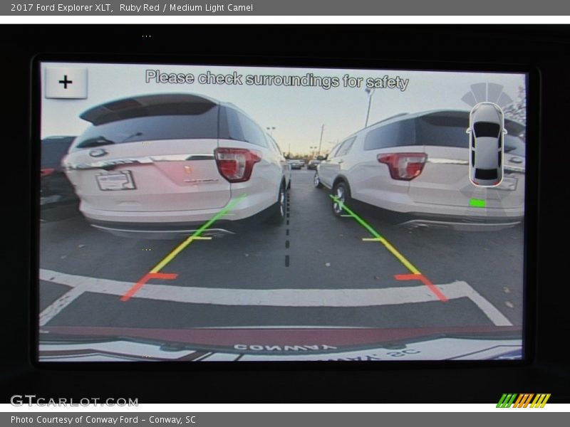 Ruby Red / Medium Light Camel 2017 Ford Explorer XLT