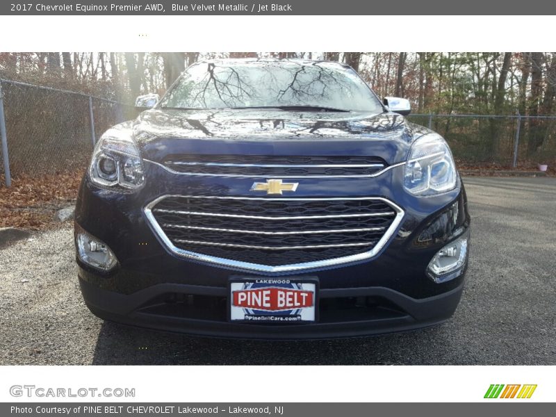 Blue Velvet Metallic / Jet Black 2017 Chevrolet Equinox Premier AWD