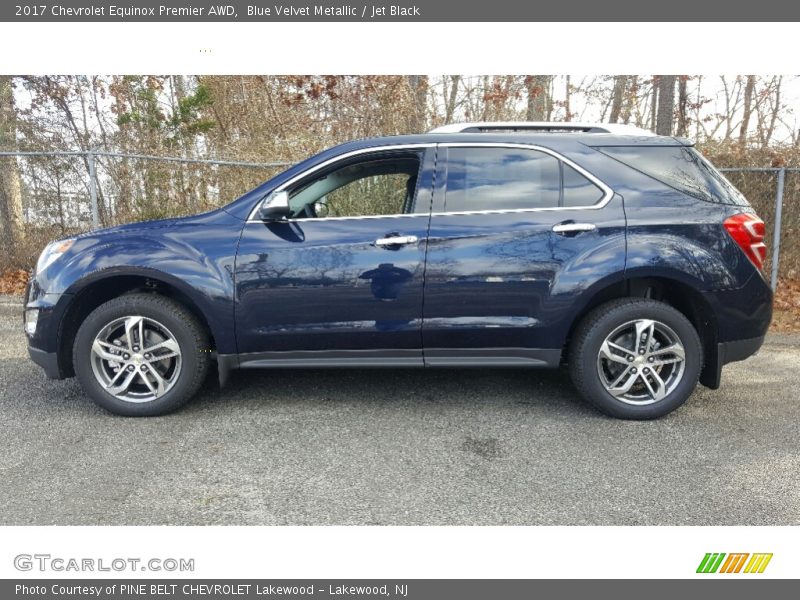 Blue Velvet Metallic / Jet Black 2017 Chevrolet Equinox Premier AWD