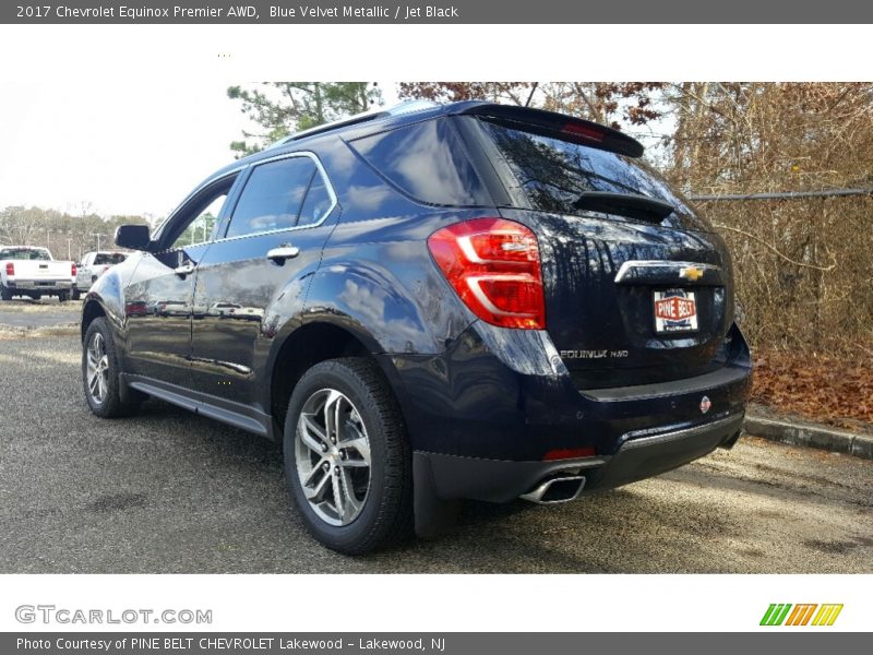 Blue Velvet Metallic / Jet Black 2017 Chevrolet Equinox Premier AWD