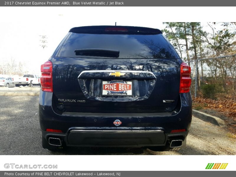 Blue Velvet Metallic / Jet Black 2017 Chevrolet Equinox Premier AWD