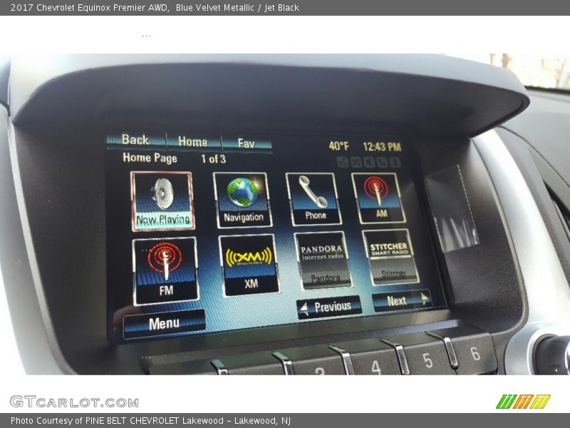 Blue Velvet Metallic / Jet Black 2017 Chevrolet Equinox Premier AWD