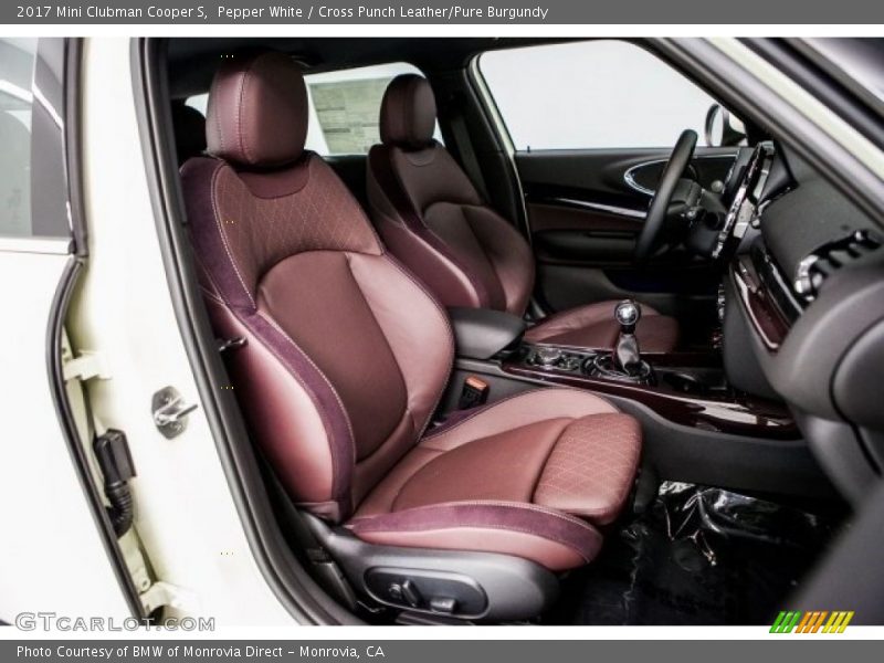Pepper White / Cross Punch Leather/Pure Burgundy 2017 Mini Clubman Cooper S