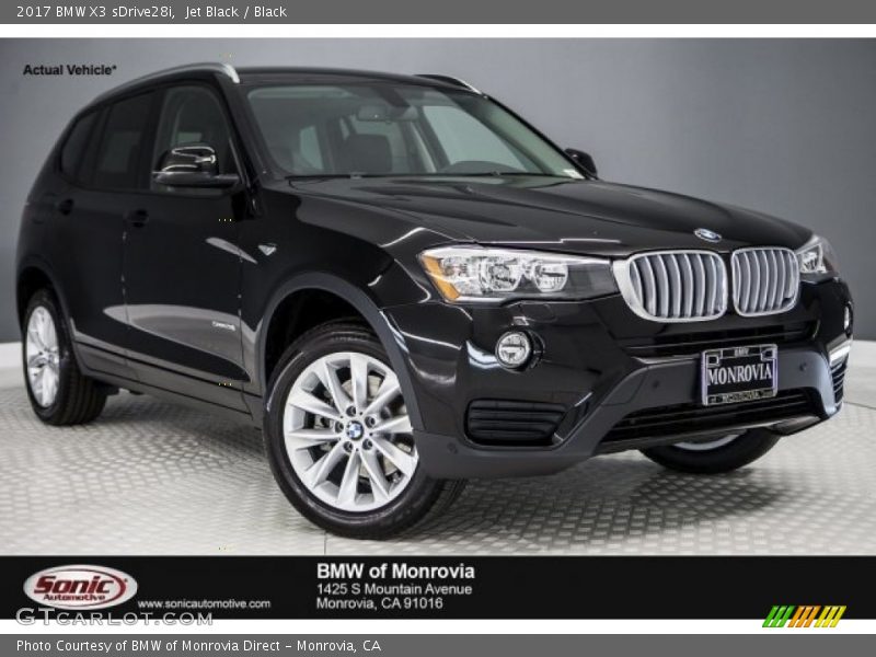 Jet Black / Black 2017 BMW X3 sDrive28i